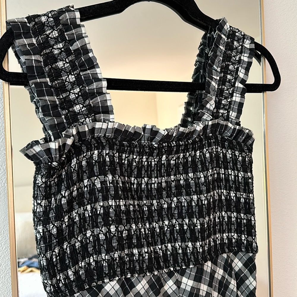 Ganni plaid dress